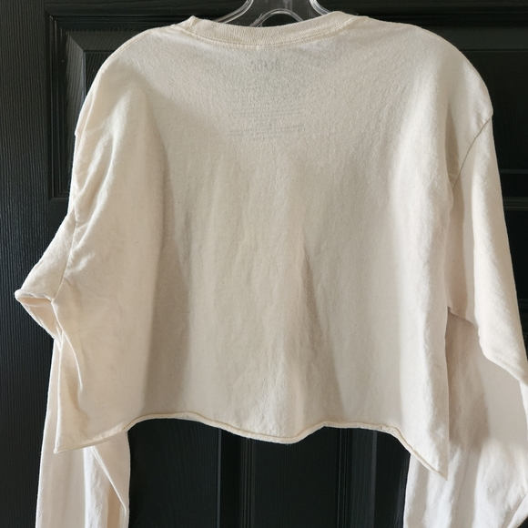 ACDC Leapord Print Logo Raw Graphic Crop T Shirt - Picture 3 of 9